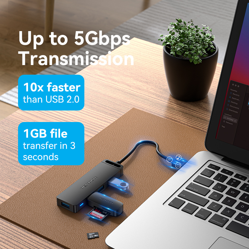 Vention USB C HUB 4 porty USB typu C na USB rozbočovač