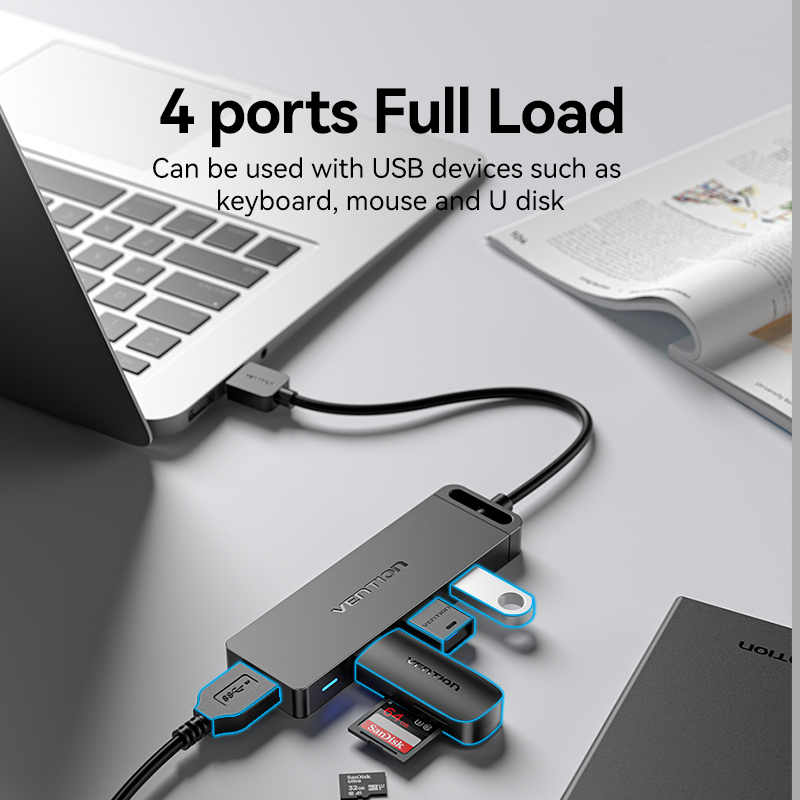 Vention USB C HUB 4 porty USB typu C na USB rozbočovač