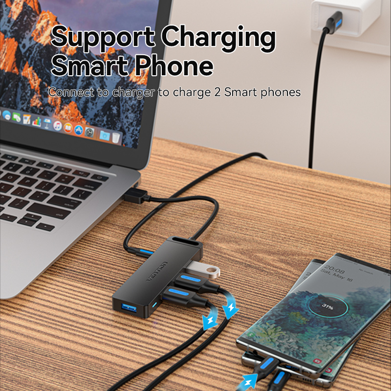 Vention USB C HUB 4 porty USB typu C na USB rozbočovač