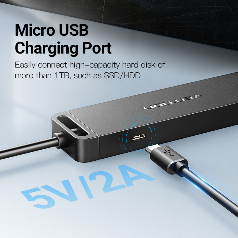 Vention USB C HUB 4 porty USB typu C na USB rozbočovač