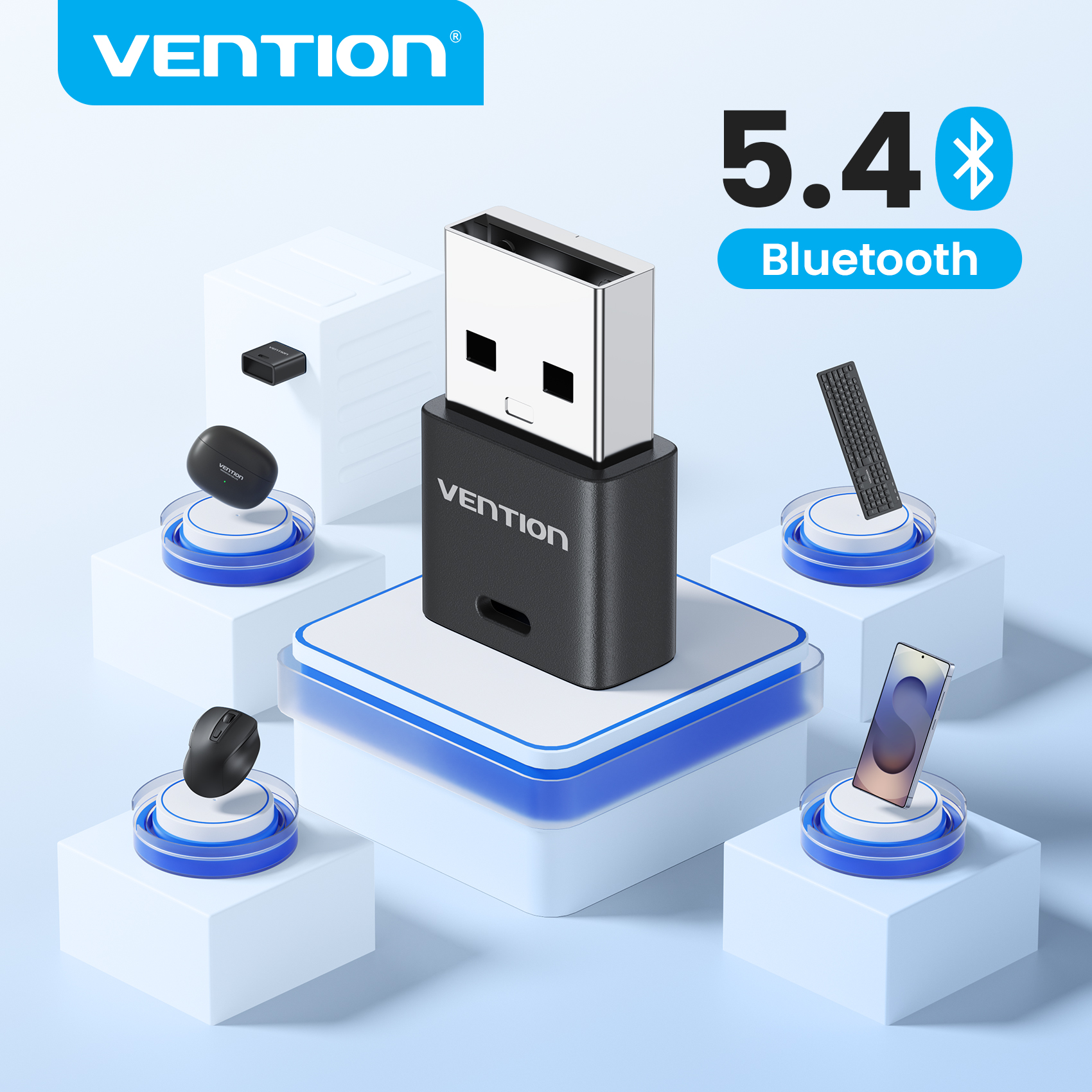 Vention USB Bluetooth Adapter 5.0 5.1 5.3 5.4 6.0