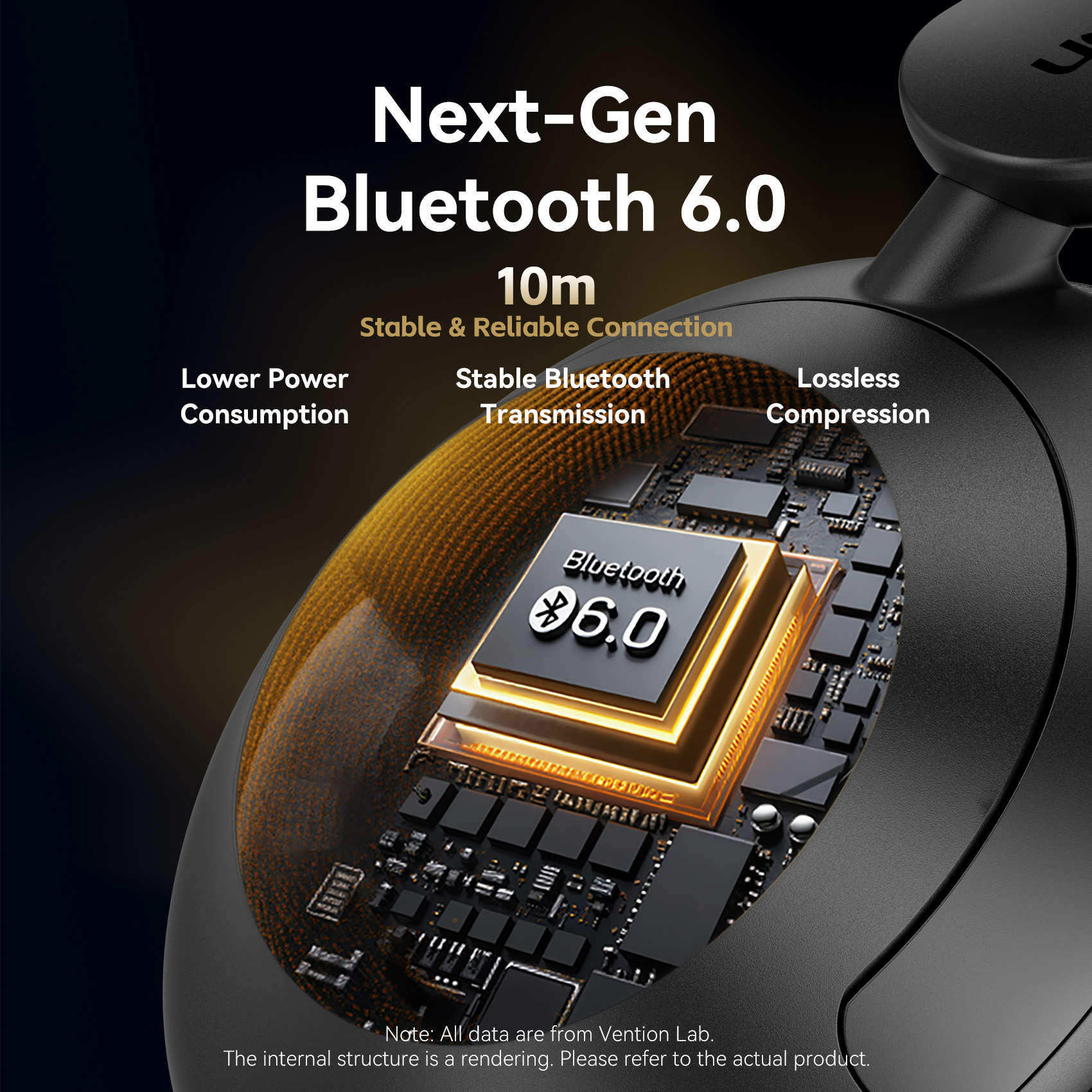 Vention ANC Over Ear Headphones -45dB Noise Cancelling