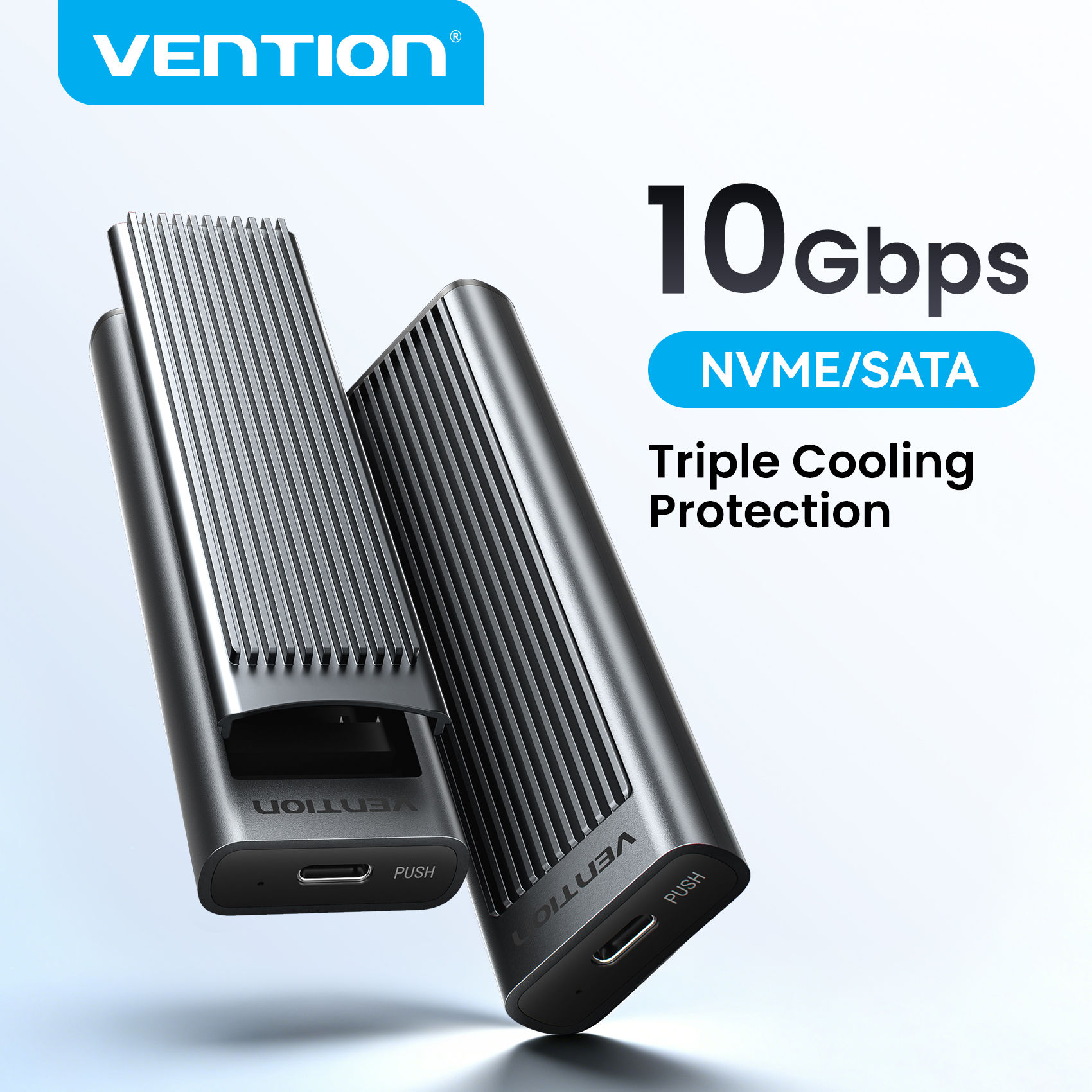 Vention M.2 SSD NVMe SATA Case Dual Protocol Enclosure