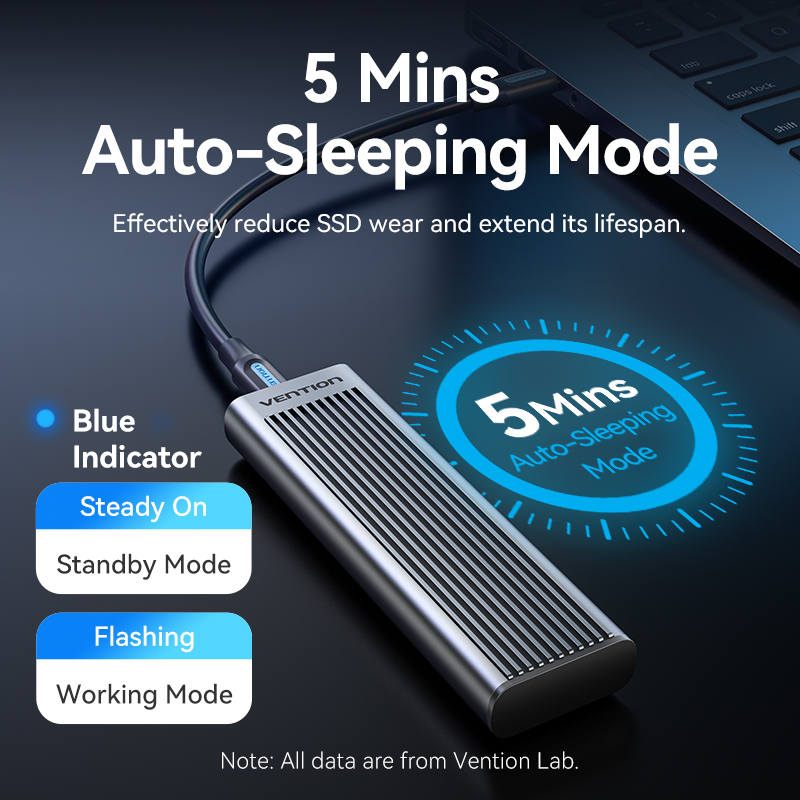 Vention M.2 SSD NVMe SATA Case Dual Protocol Enclosure