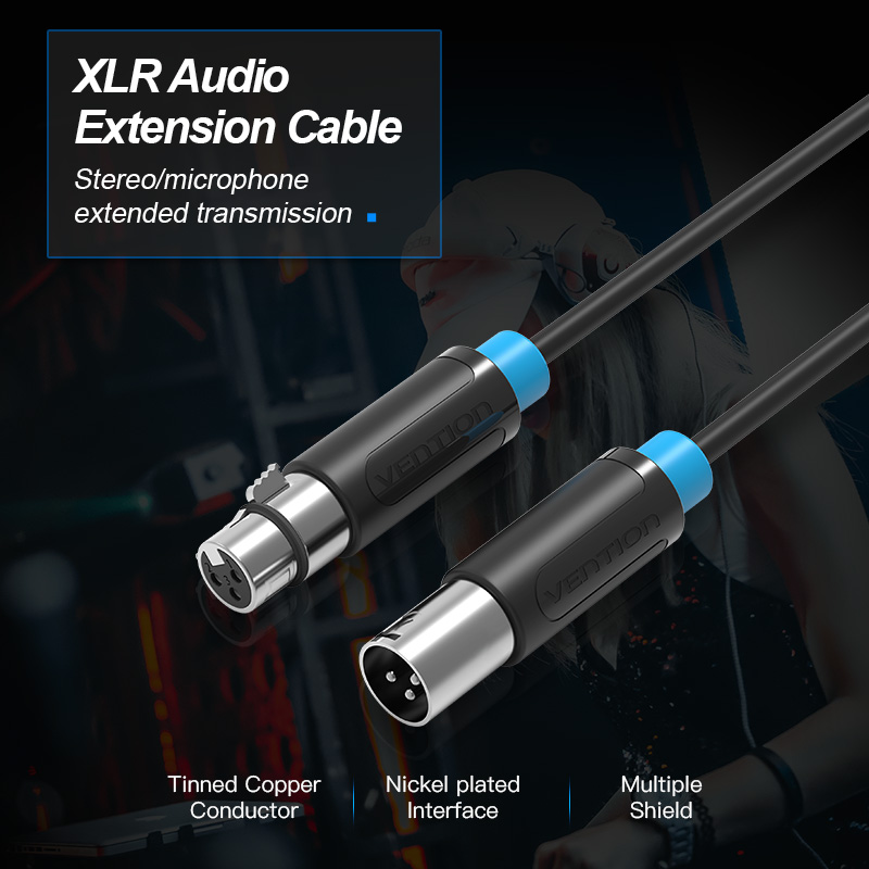 Kabel Vention XLR Karaoke mikrofon Sound Cannon
