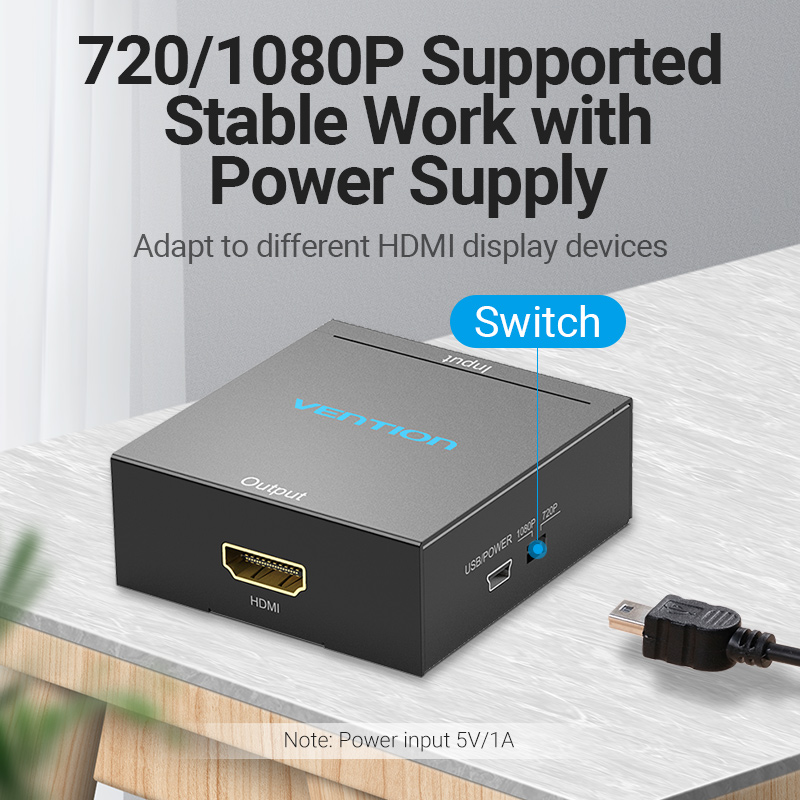 ממיר וידאו VENTION AV ל-HDMI HDMI ל-RCA