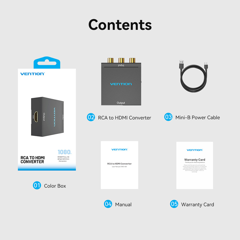 ממיר וידאו VENTION AV ל-HDMI HDMI ל-RCA