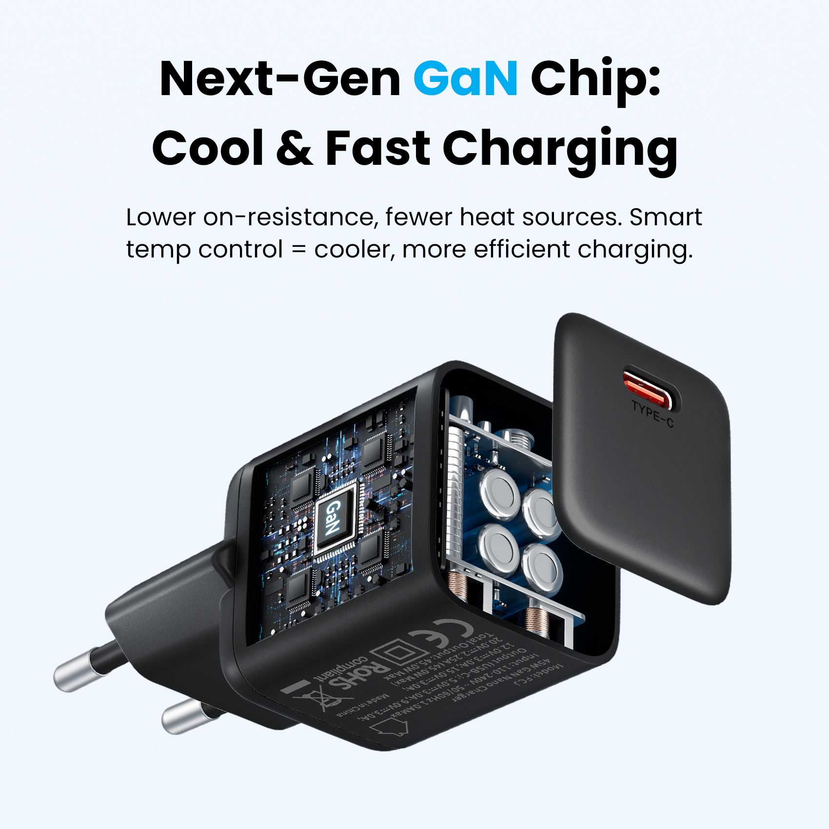 Vention 45W GaN Fast Charger PD3.0 PPS Compact Wall