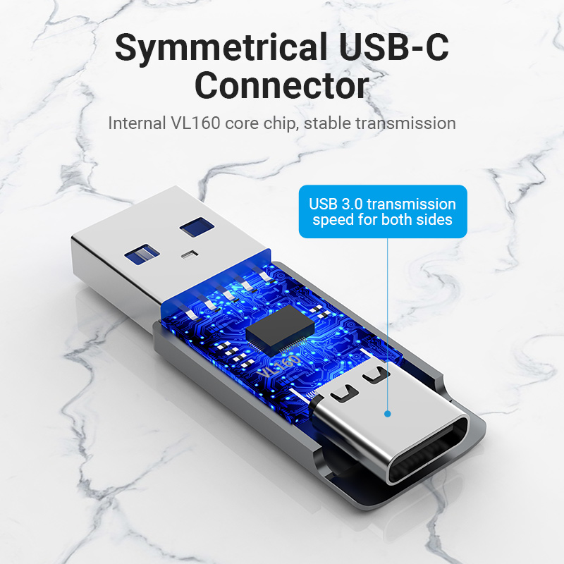 Vention USB C Adapter USB 3.0 2.0 Male to Type C