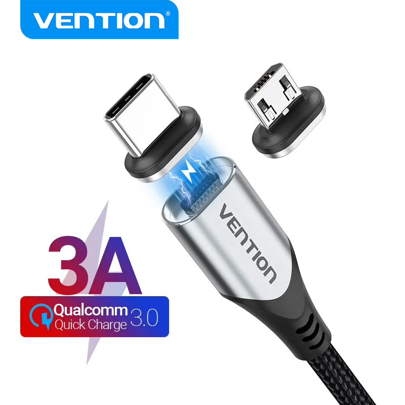 Vention Magnetic Charge Cable 3A Fast Charging Micro
